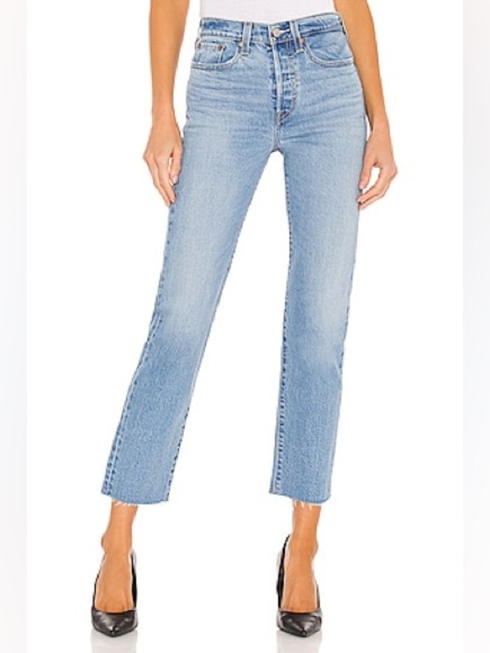 Levi’s Wedgie Straight High-Rise Jeans - Light Blue Tango Hustle sz 25